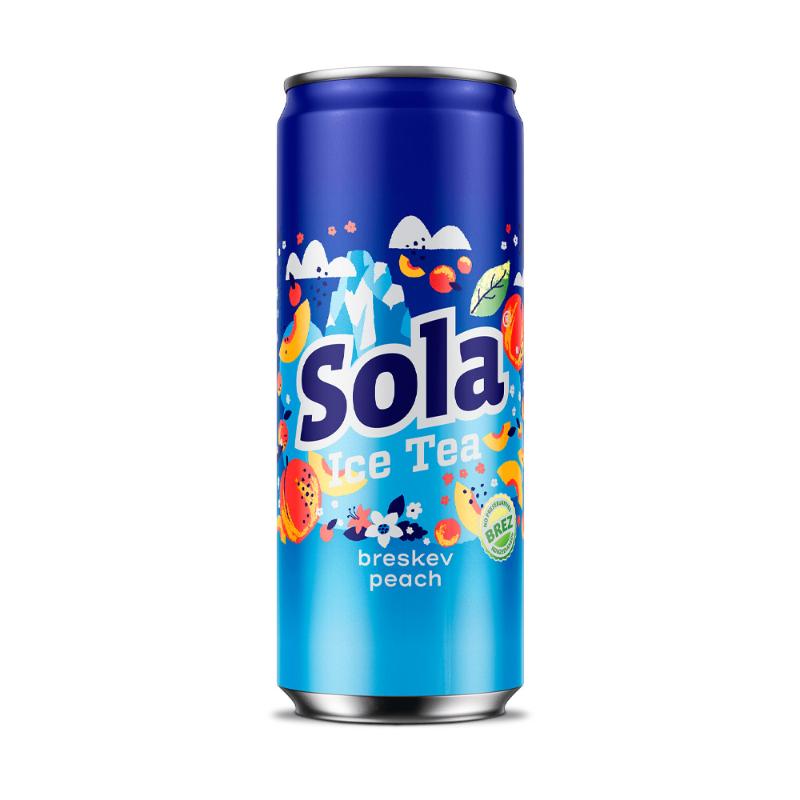 SOLA ICE TEA PEACH 330ML