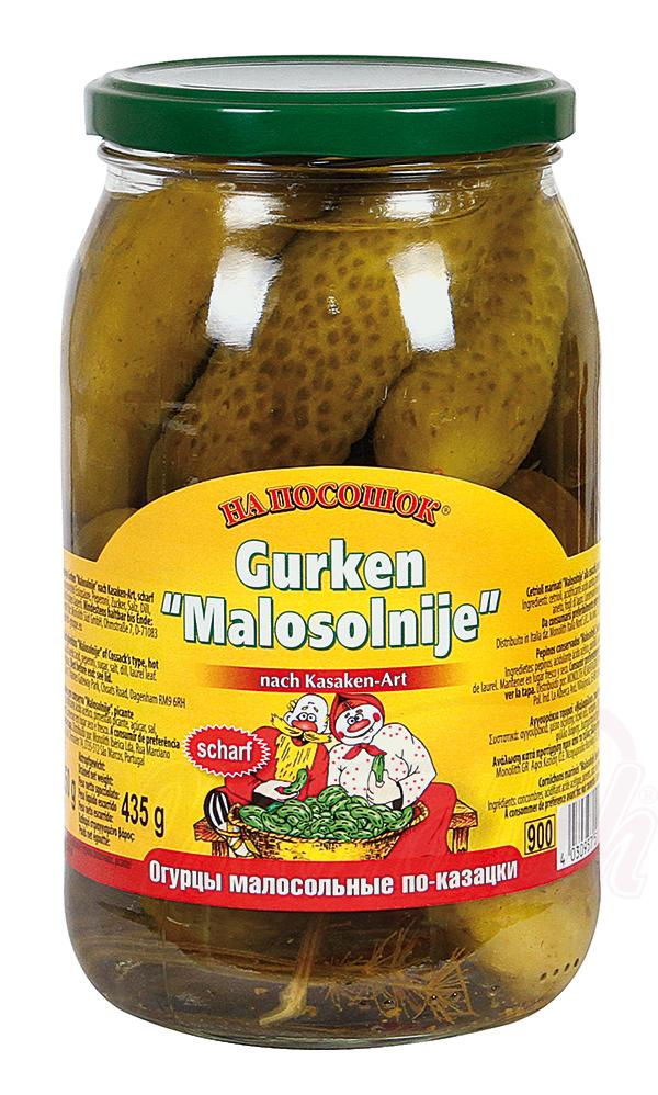 ZAKUSKA GHERKINS MALOSOLNIJE HOT 850G
