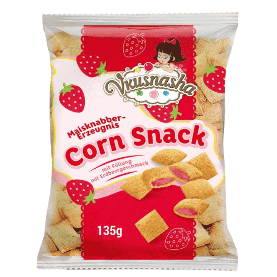 VKUSNASHA CORN SNACK MANSIKKA 135G