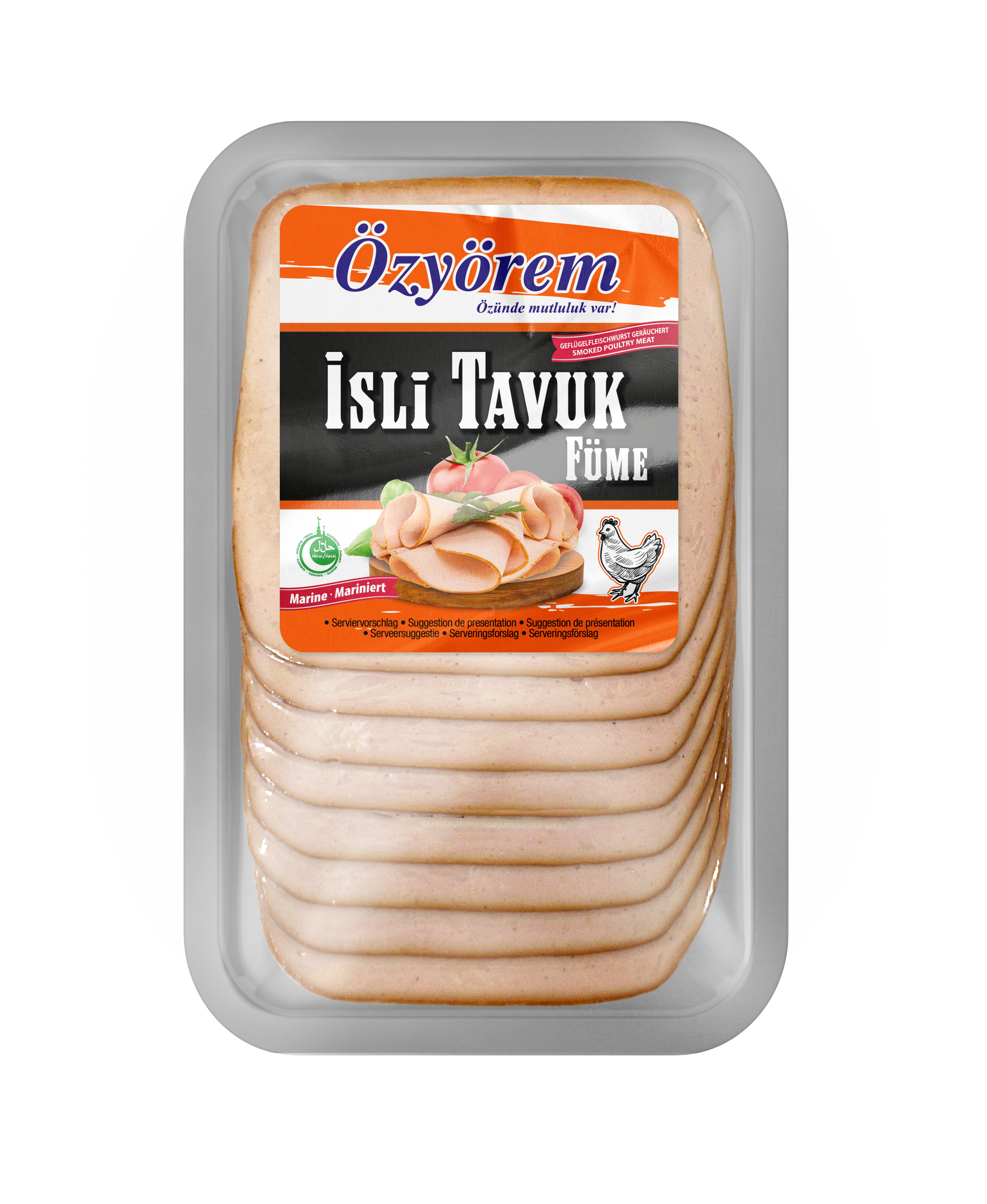 ÖZYÖREM SMOKED CHIKEN BREAS SLICES 150G