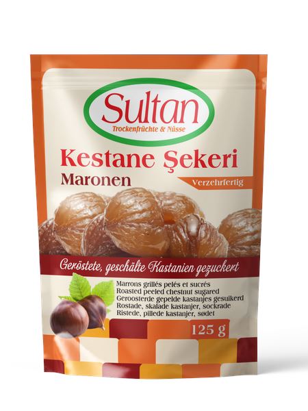 SULTAN ROASTED PEELED CHESNUT SUGAR 125G