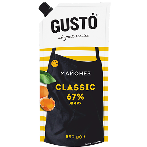 GUSTO MAYONNAISE CLASSIC 67% 560G