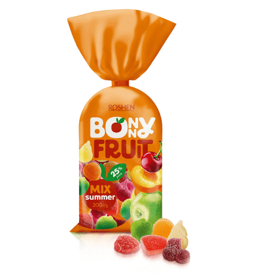 ROSHEN BONNY FRUIT JELLY SUMMER MIX 200G