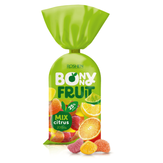 ROSHEN BONNY FRUIT JELLY CITRUS MIX 200G