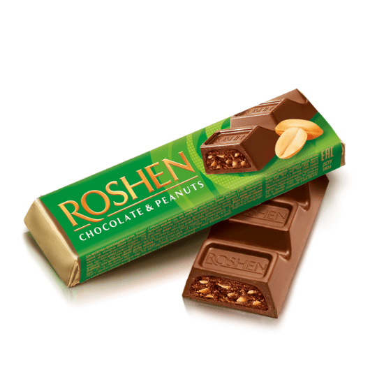 ROSHEN MILK CHOCOLATE PEANUT BAR 38G