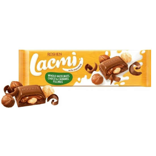 ROSHEN LACMI MILK CHOCOLATE HAZELNUTS 90G