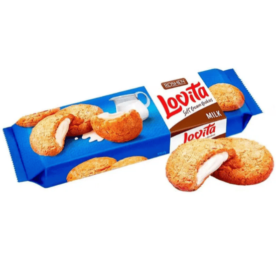ROSHEN LOVITA SOFT CREAM COOCKIES MILK 127G