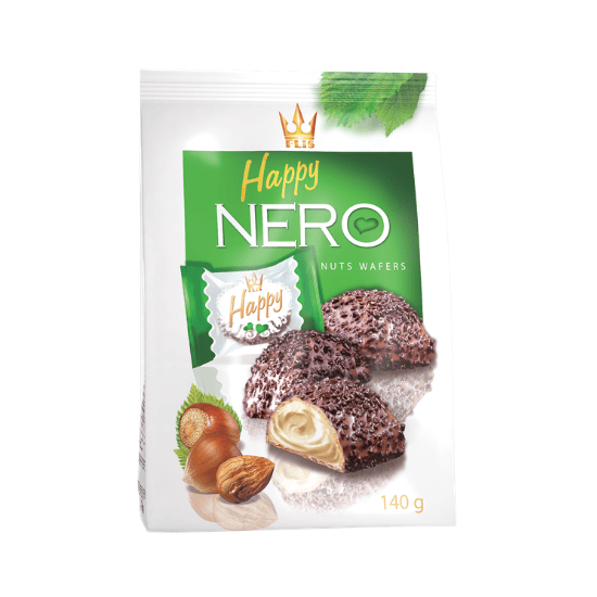 HAPPY NERO HAZELNUTS WAFERS 140G