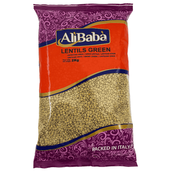 ALIBABA GREEN LENTILS 2KG
