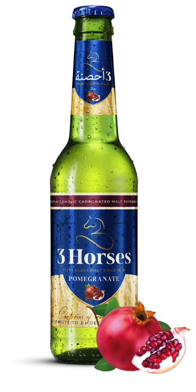 3 HORSES POMEGRANATE 330ML