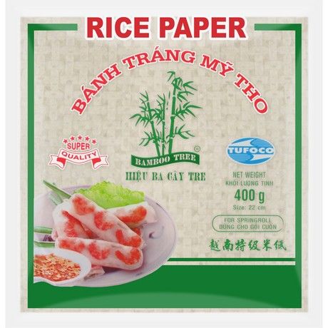 BAMBOO TREE RICE PAPER SQUARE 22CM 400G